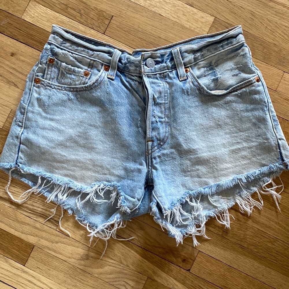 Distressed Levi 501s Shorts